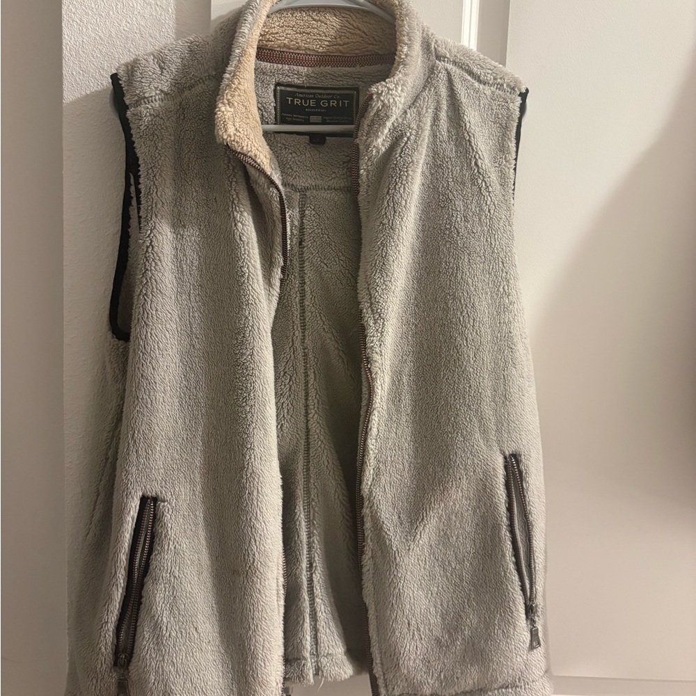 True Grit Soft Cream Fleece Vest